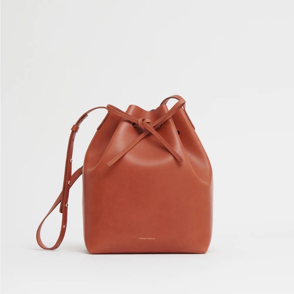 Mansur Gavriel Brown Leather Crossbody Bag